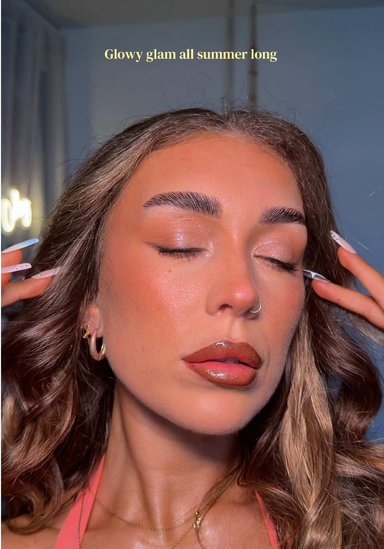 TikTok post by @coley_fitz for Jordana Ticia Cosmetics. Caption reads: [...] alllll over the face 💫🤏🏽 @Jordana Ticia....