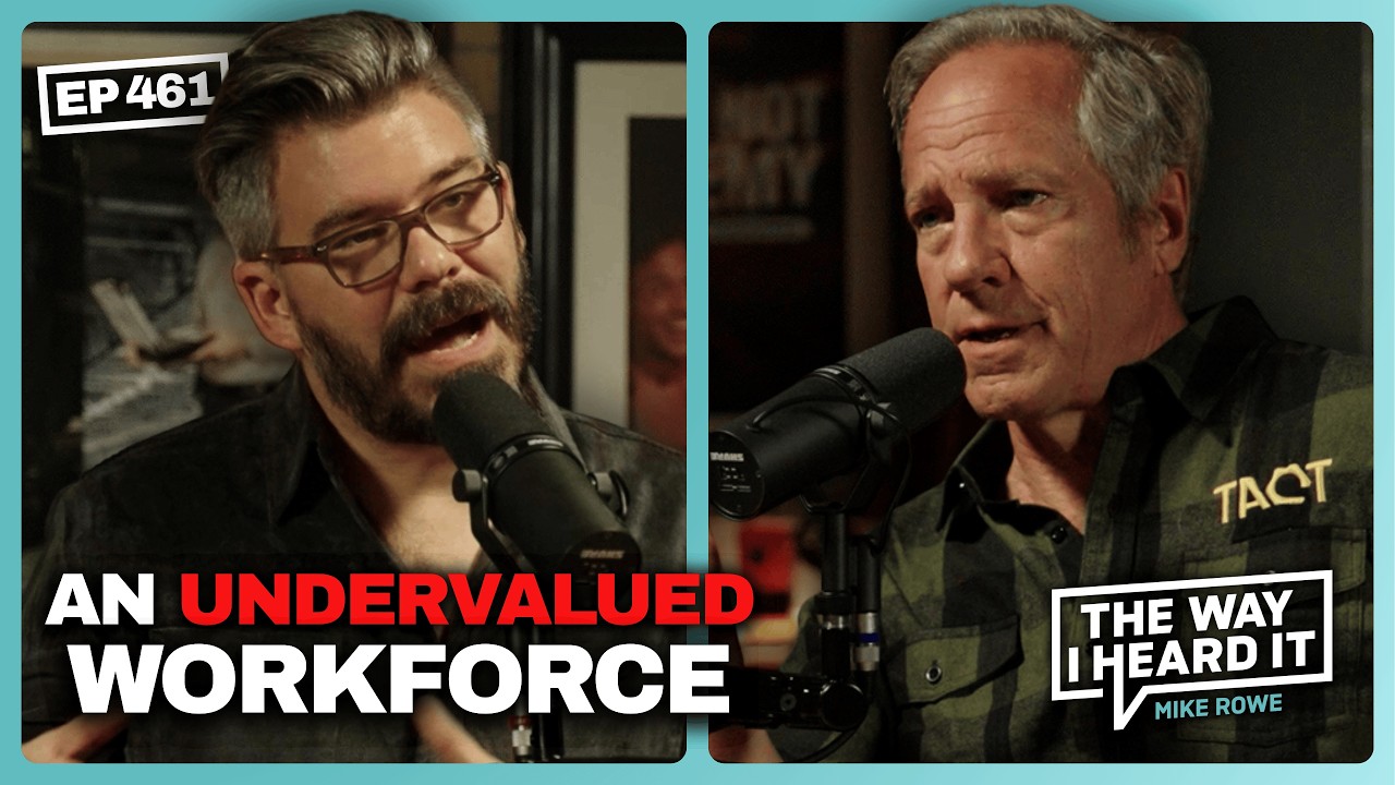 YouTube post by @therealmikerowe for Good Ranchers. Caption reads: The Neurodivergent Workforce No One Wants To Talk....