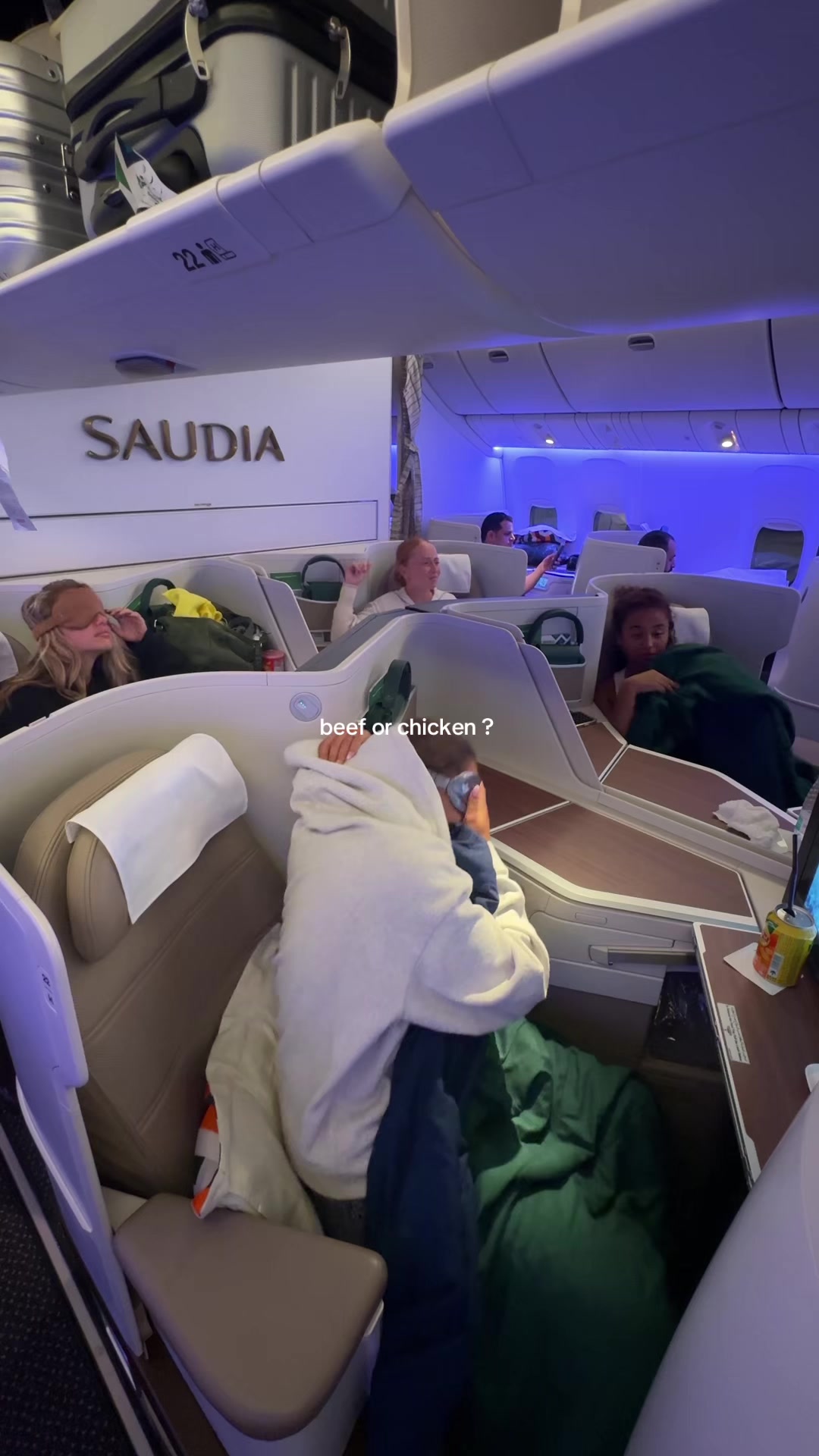 TikTok post by @olivialvsoff for Visit Saudi. Caption reads: @SAUDIA best compagny ✈️  @YKONE AGENCY @Visit....