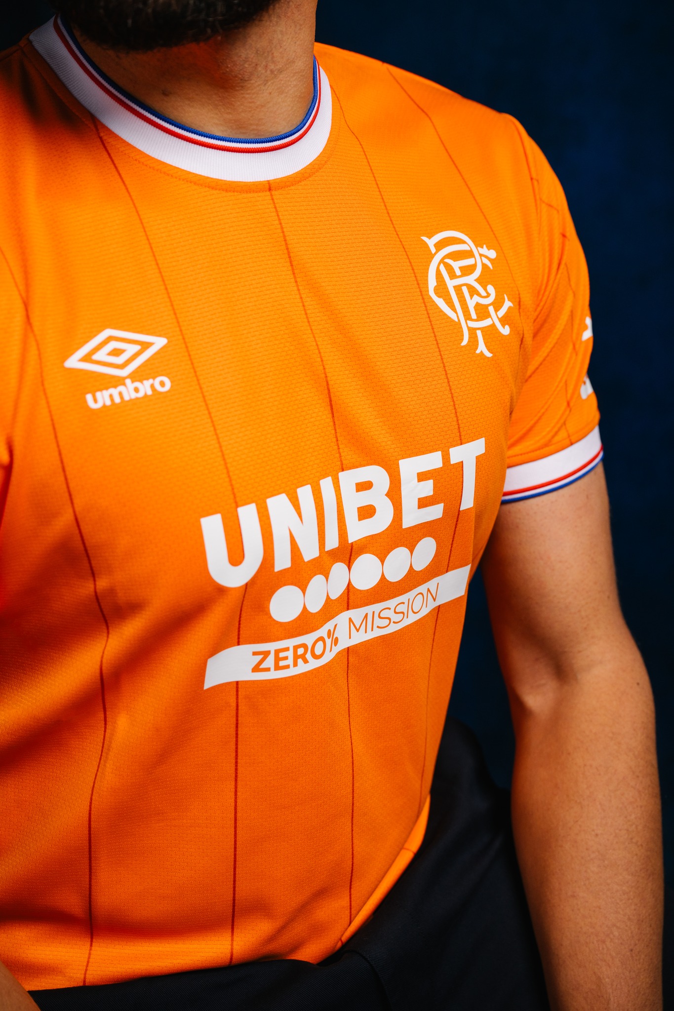 Instagram post by @nathanevanss.ig for Umbro. Caption reads: 🧡 Our 2025/26 fourth kit.

Inspired by the 2000....