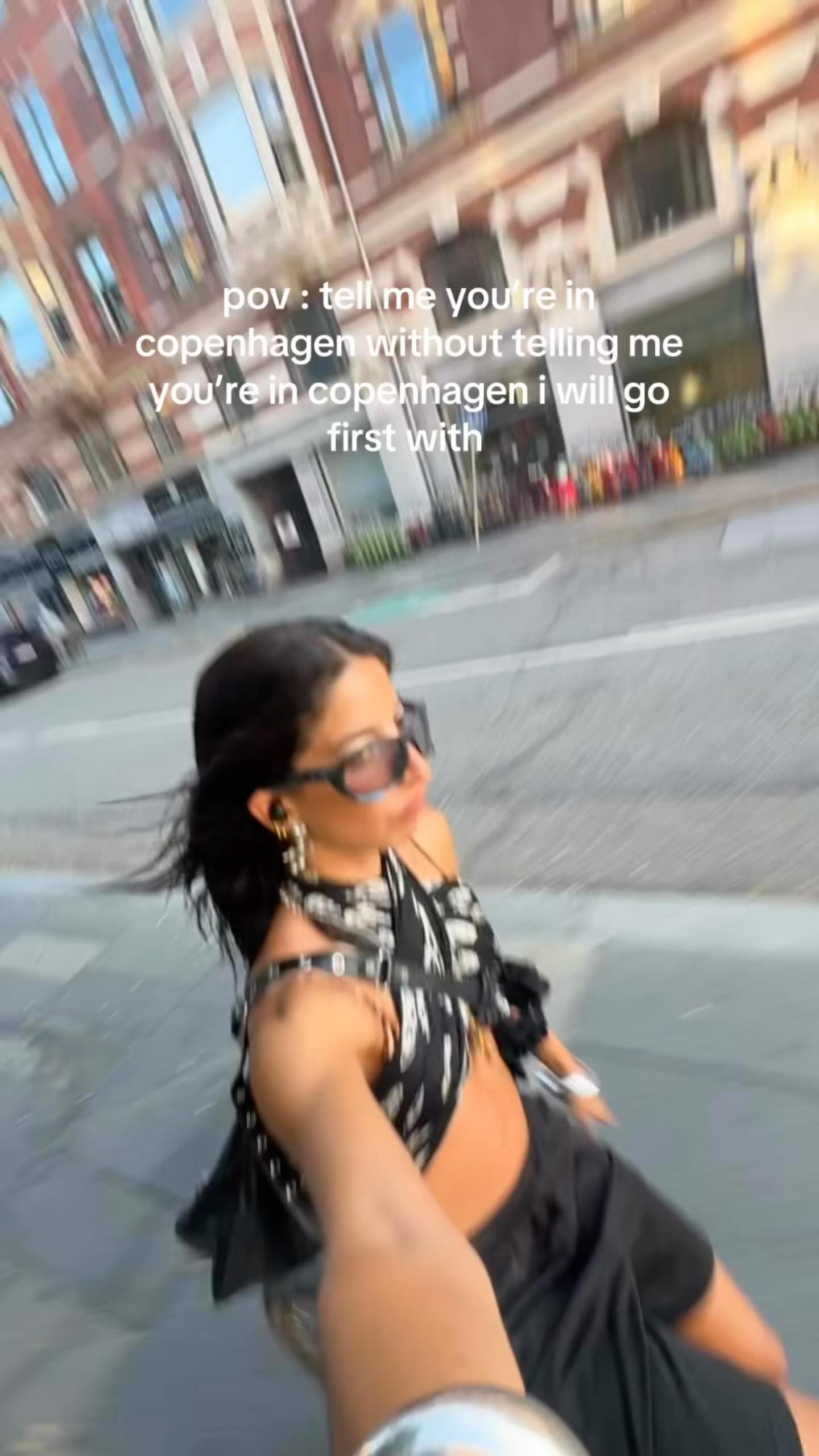 Instagram post by @selmakacisebbagh for Alexander McQueen. Caption reads: #pov Copenhague starter pack be like ? what am i....