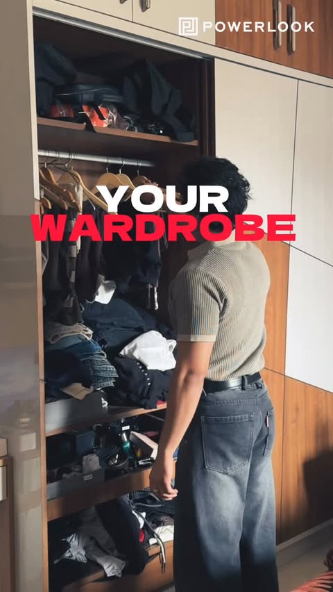Instagram post by @hridayygupta for POWERLOOK. Caption reads: [...] wardrobe needs an upgrade, this is it.....