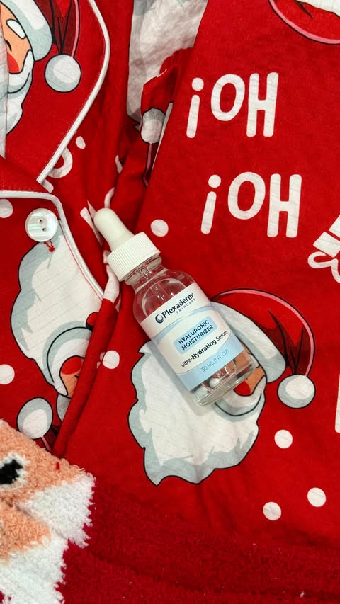 Instagram post by @thedintheusa for Plexaderm. Caption reads: #sponsored My winter glow secret ❄️✨ @plexaderm....