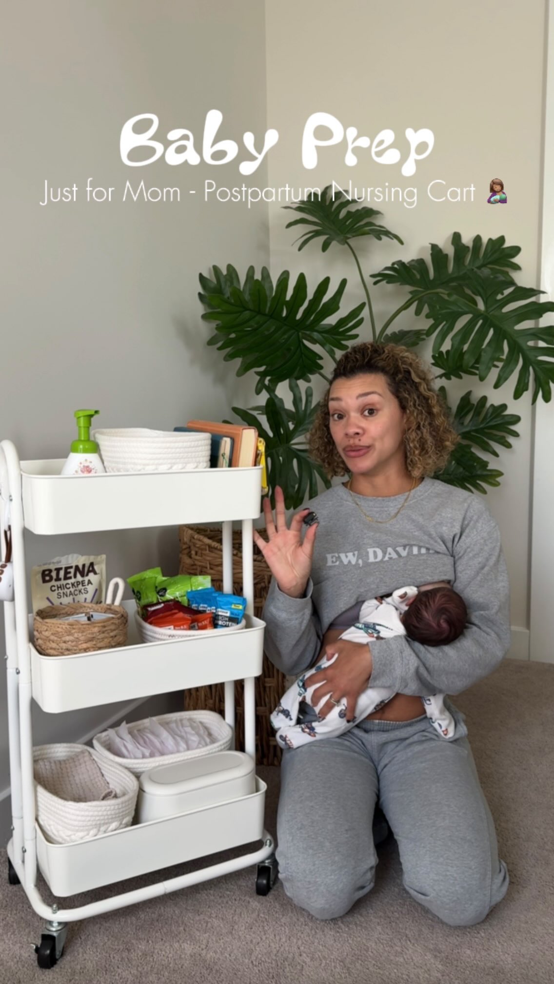 Instagram post by @toushayfinds for babyganics. Caption reads: 🧸👶🏽✨ BABY MADE AN EARLY APPEARANCE....