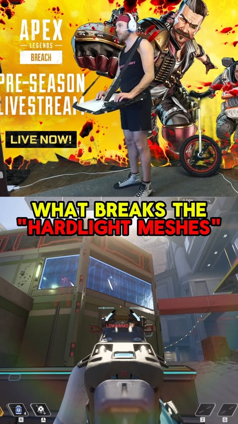 Instagram post by @edboigaming for Apex Legends. Caption reads: Do you like the hardlight meshes in @playapex....