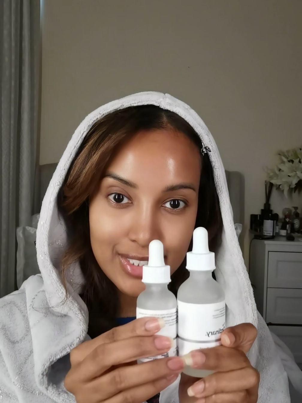 TikTok post by @makeupbymemz8 for The Ordinary. Caption reads: @The Ordinary #makeupbymemz .