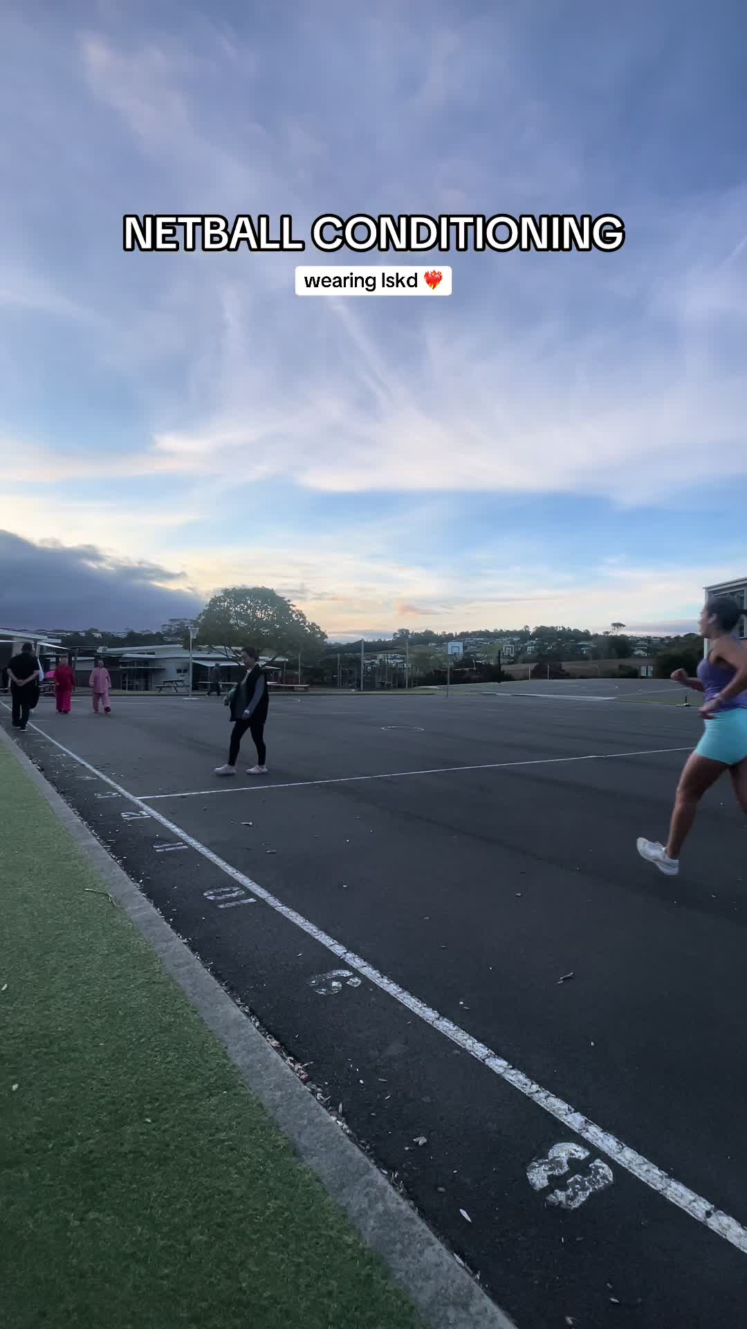 TikTok post by @izziegwilliams for LSKD. Caption reads: @LSKD the prettiest combo  #netball [...].