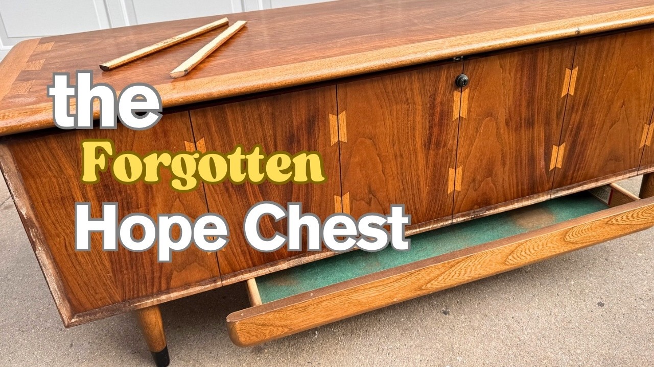 YouTube post by @MadCityModern for SurfPrep sanding. Caption reads: Ep. 151 Amazing RESTORATION of RARE Vintage Lane....