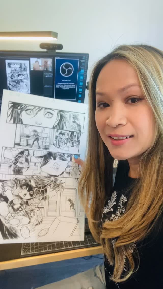 Instagram post by @siya_oum for Clip Studio Paint. Caption reads: Going live shortly.  LIVE DRAWING link in my BIO.....