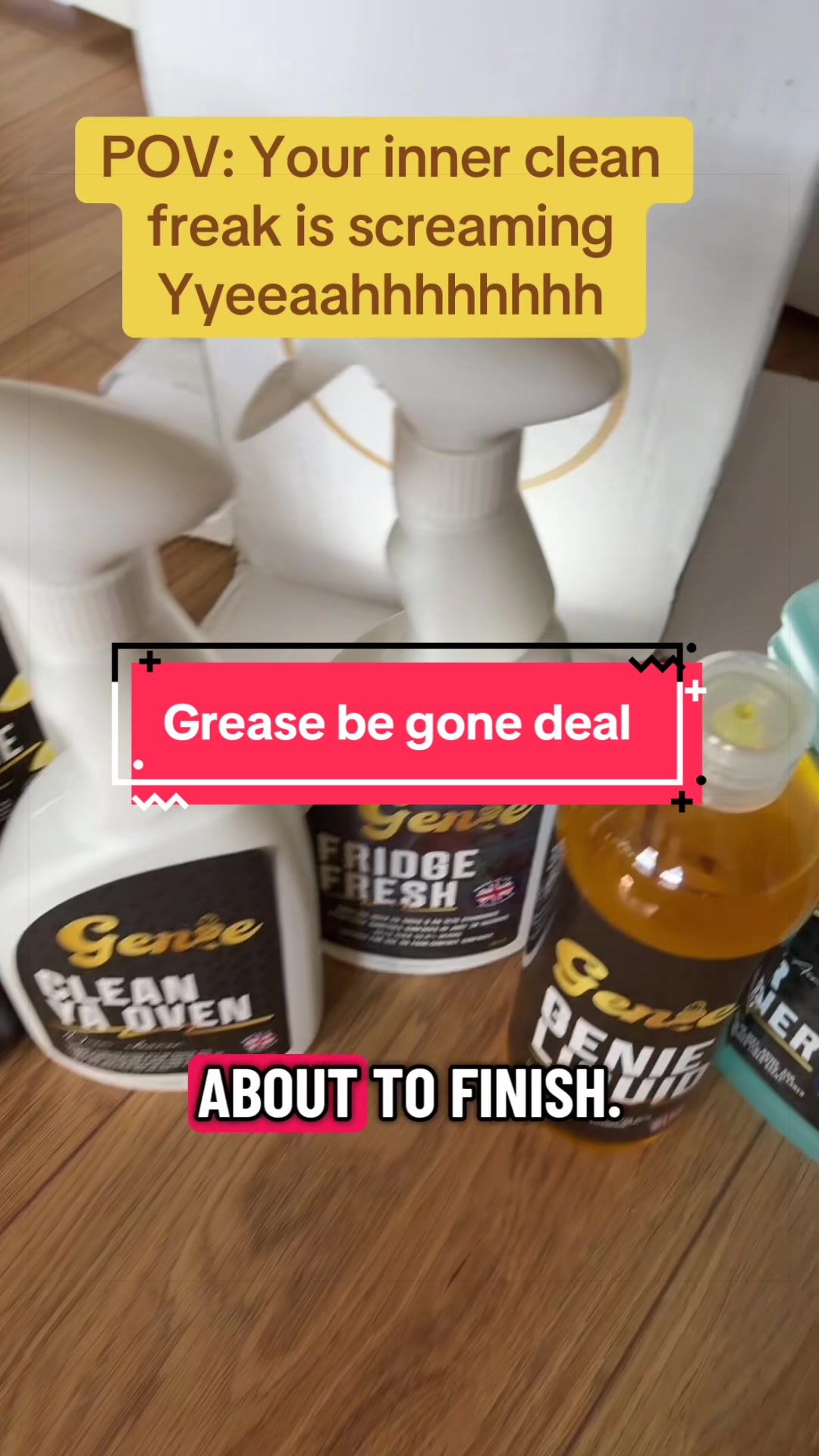 TikTok post by @lcsttessentials for Genie Clean. Caption reads: [...] #TikTokMadeMeBuyIt #dealdrops @Genie Clean.