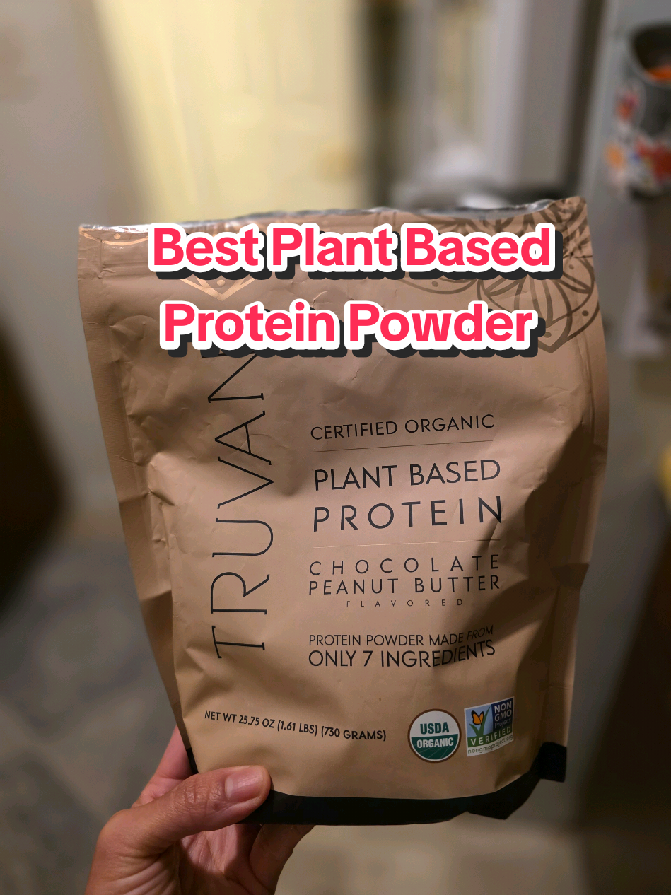 TikTok post by @dominiquergallardo for Truvani. Caption reads: Best Protein Shake I've Made using @Truvani Plant....