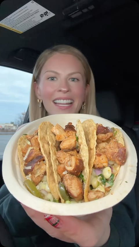 Instagram post by @smaller_sam.pcos for Chipotle. Caption reads: [...] from the High Protein Menu in the Chipotle....