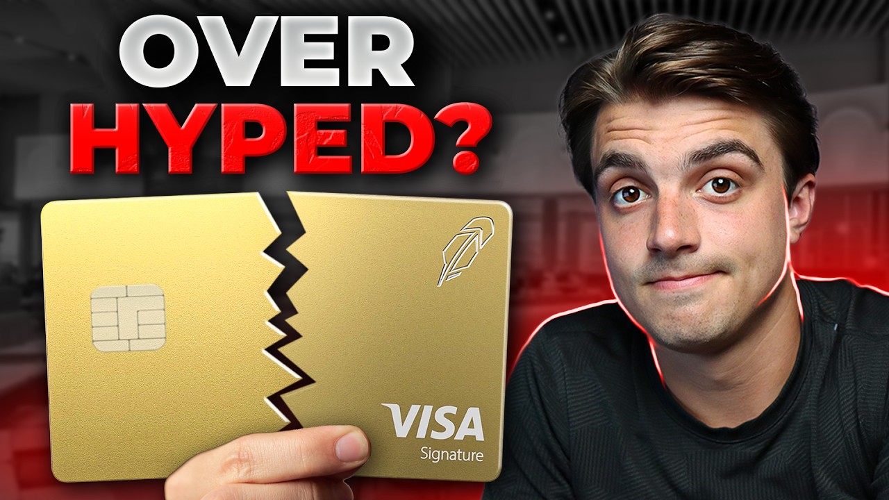 YouTube post by @SpencerJohnsonOfficial for Robinhood. Caption reads: The TRUTH About The Robinhood Gold Card.