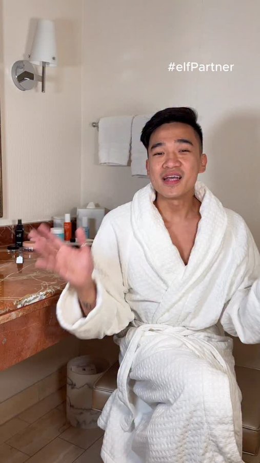 Instagram post by @instylemagazine for e.l.f. Cosmetics. Caption reads: [...] @kevinphuynh as he gets ready with....