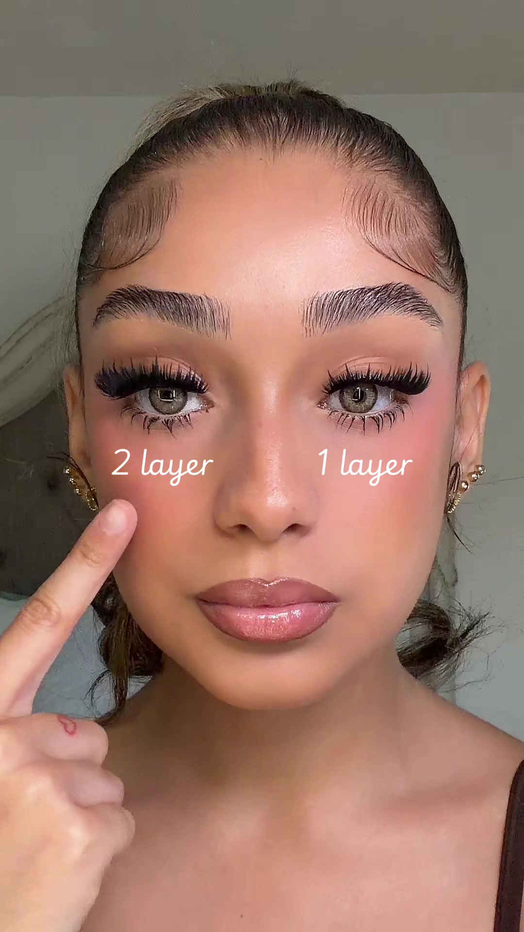 TikTok post by @cherlynreyess for KEYYOU SHOP. Caption reads: Spiky evil lash Lashes-@KEYYOU OFFICIAL....