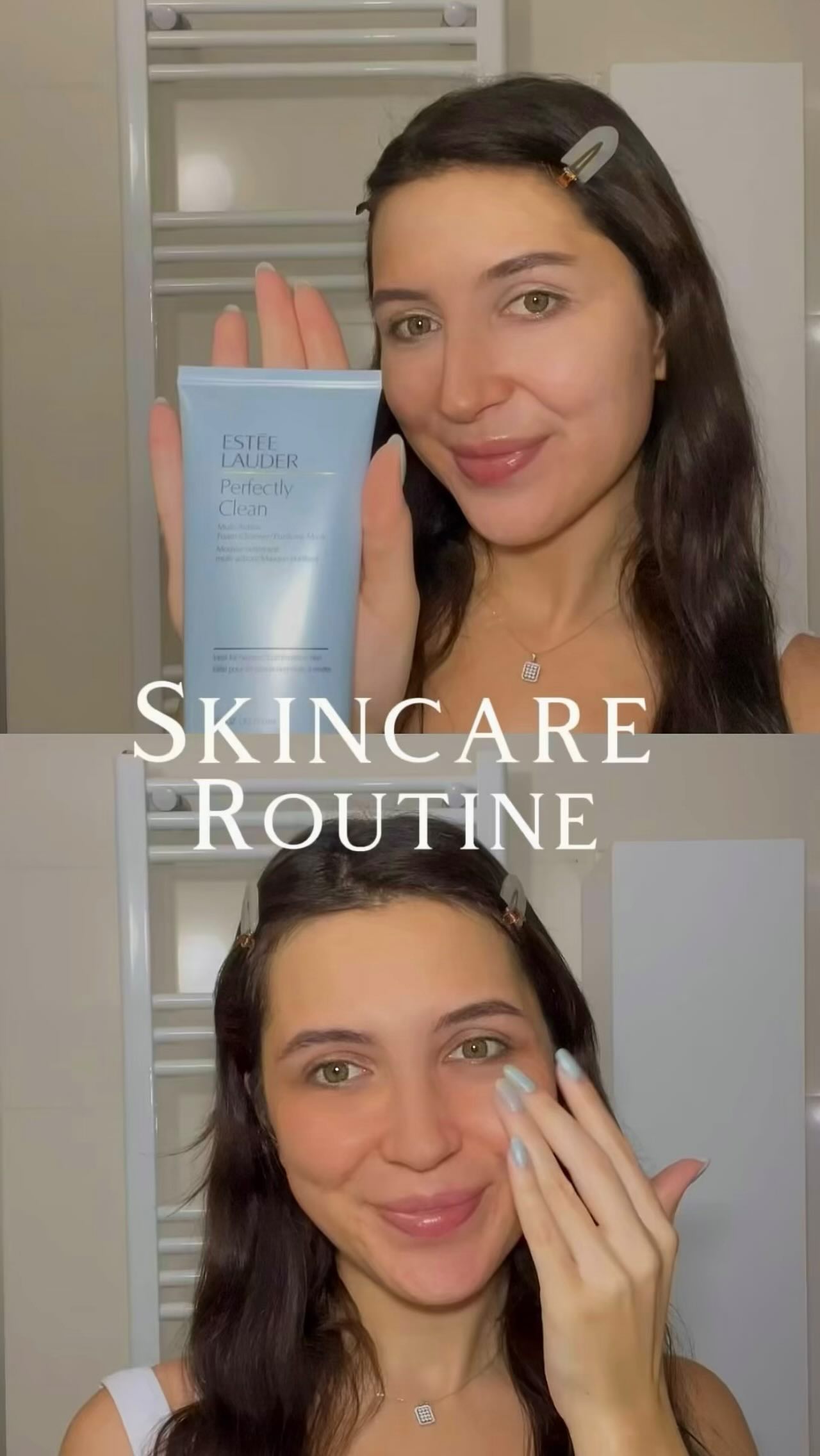 Instagram post by @simayezzgi for The Ordinary. Caption reads: Skincare routine✨🧖‍♀️

• @esteelauderturkiye....