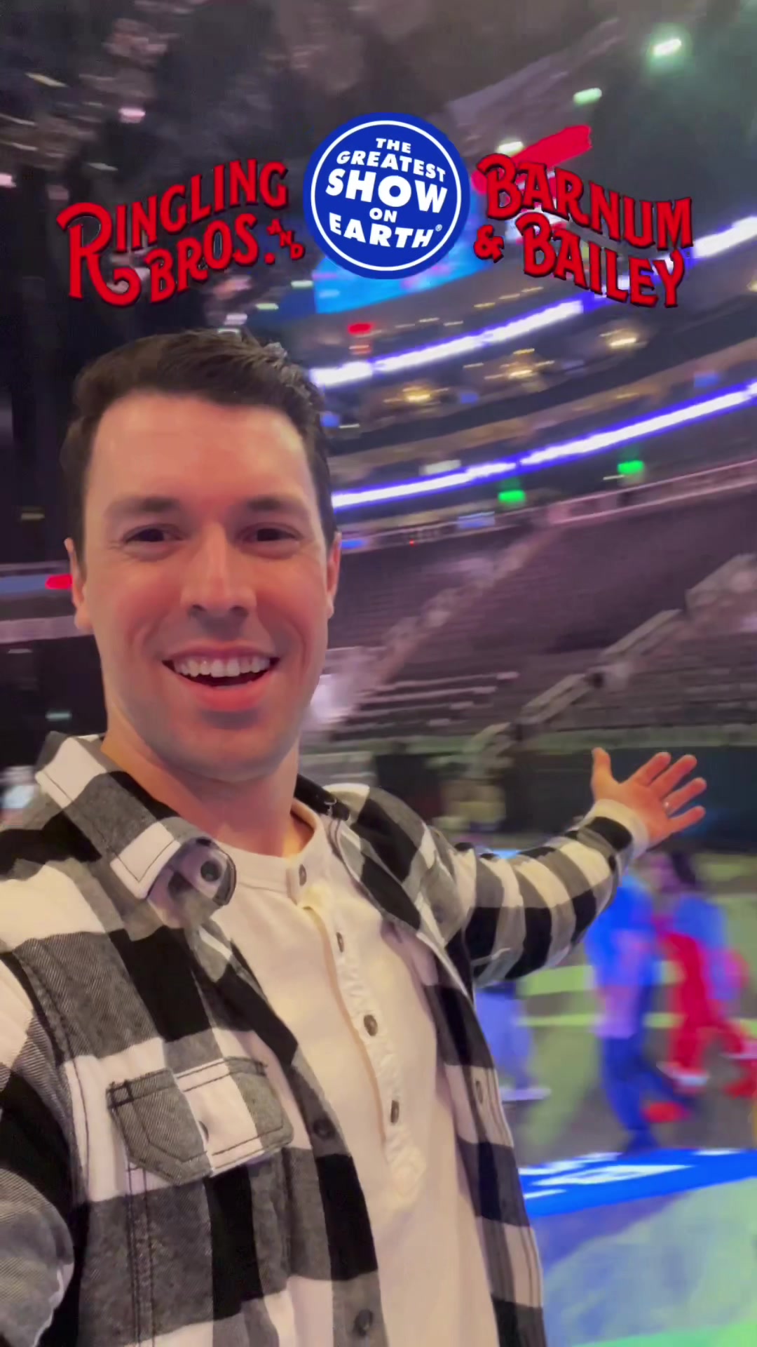 TikTok post by @ethantrace for Ringling. Caption reads: [...] Greatest Show On Earth®! The all-new....