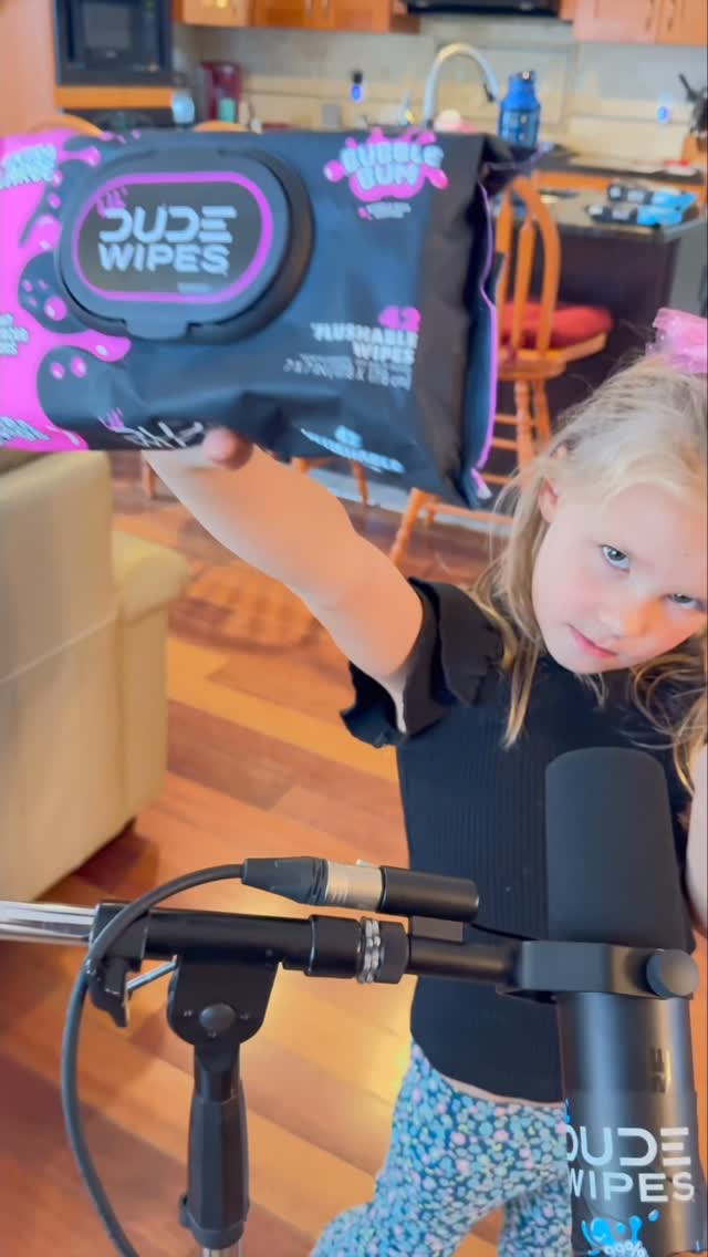 Instagram post by @devinickles for Dude Wipes. Caption reads: Chaos never stops, but at least the mess....