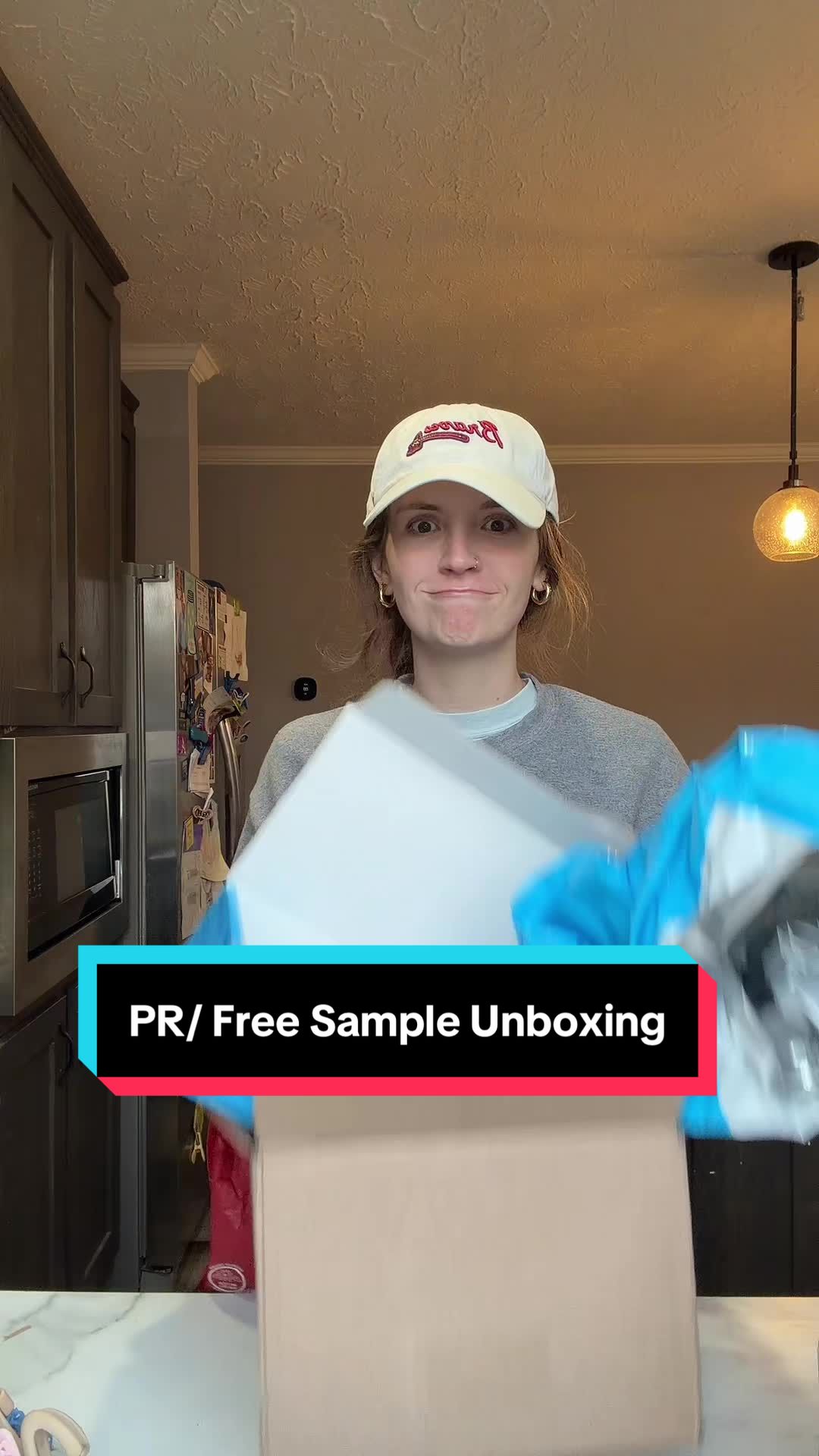 TikTok post by @sammytoejammy for Warmies. Caption reads: [...] #thayersambassador #unboxing @Warmies....