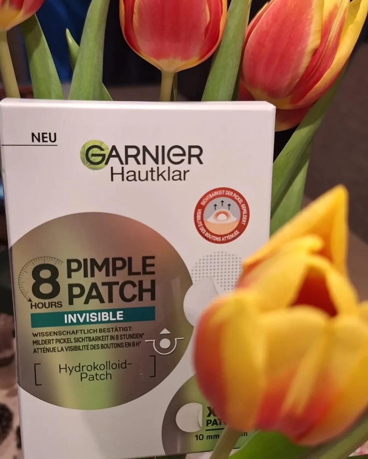 Instagram post by @mafteimagda for brandsyoulove.de. Caption reads: Werbung 

PIMPLE PATCH🥰 @garnierdeutschland &....