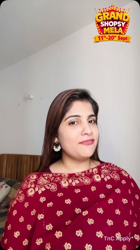 Instagram post by @sakshi_kukreja2810 for Shopsy. Caption reads: [...] - Suit, Earrings & Jutti- from Grand Shopsy....