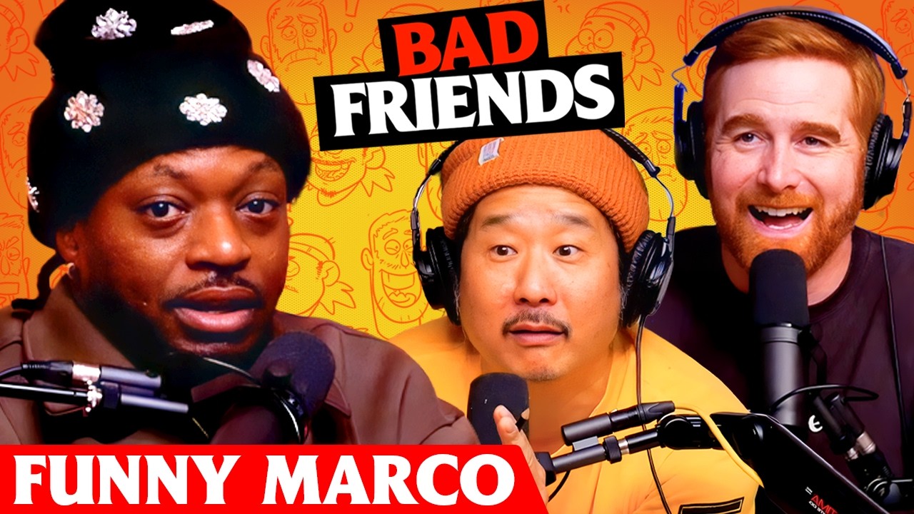 YouTube post by @BadFriends for Factor_. Caption reads: Santino turns 43? w/ Funny Marco | Ep 292 | Bad....