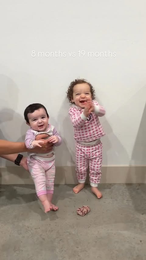 Instagram post by @themelaniecruz for Caden Lane. Caption reads: Our favorite monthly update!!!!! 🩷 Sister Penny....