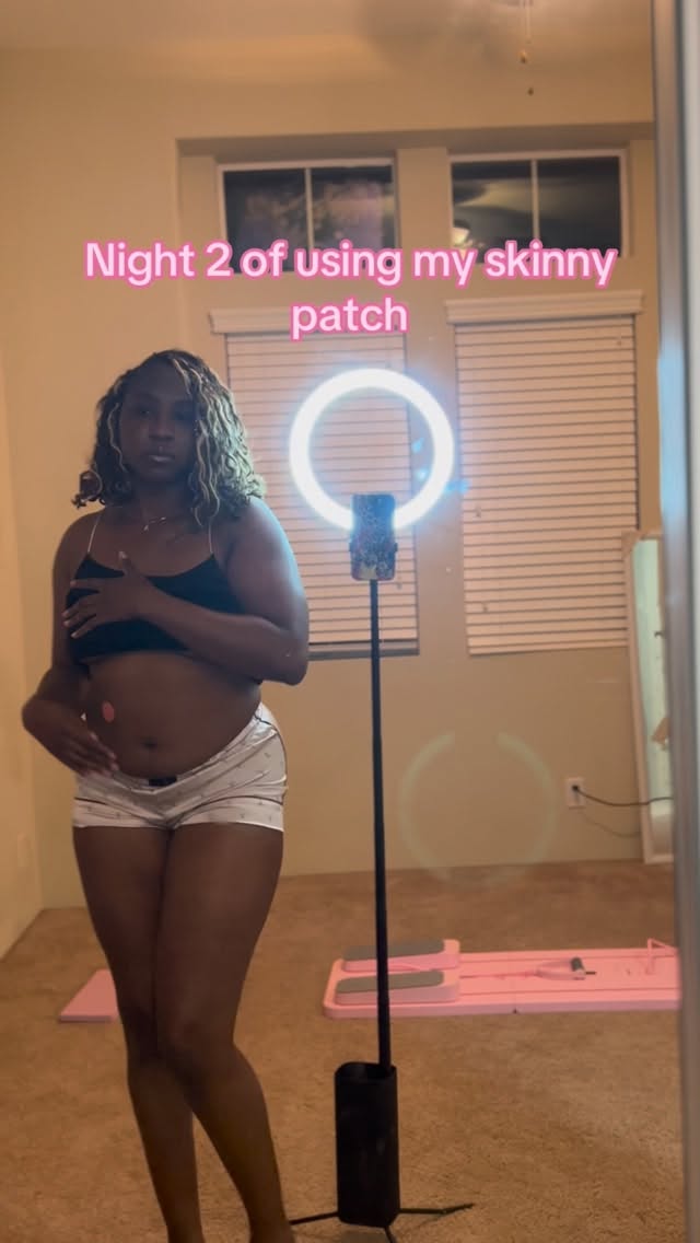 Instagram post by @aintchu_lexii for Kind Patches. Caption reads: Night 2 of using my skinny patch. 🥰metabolism....