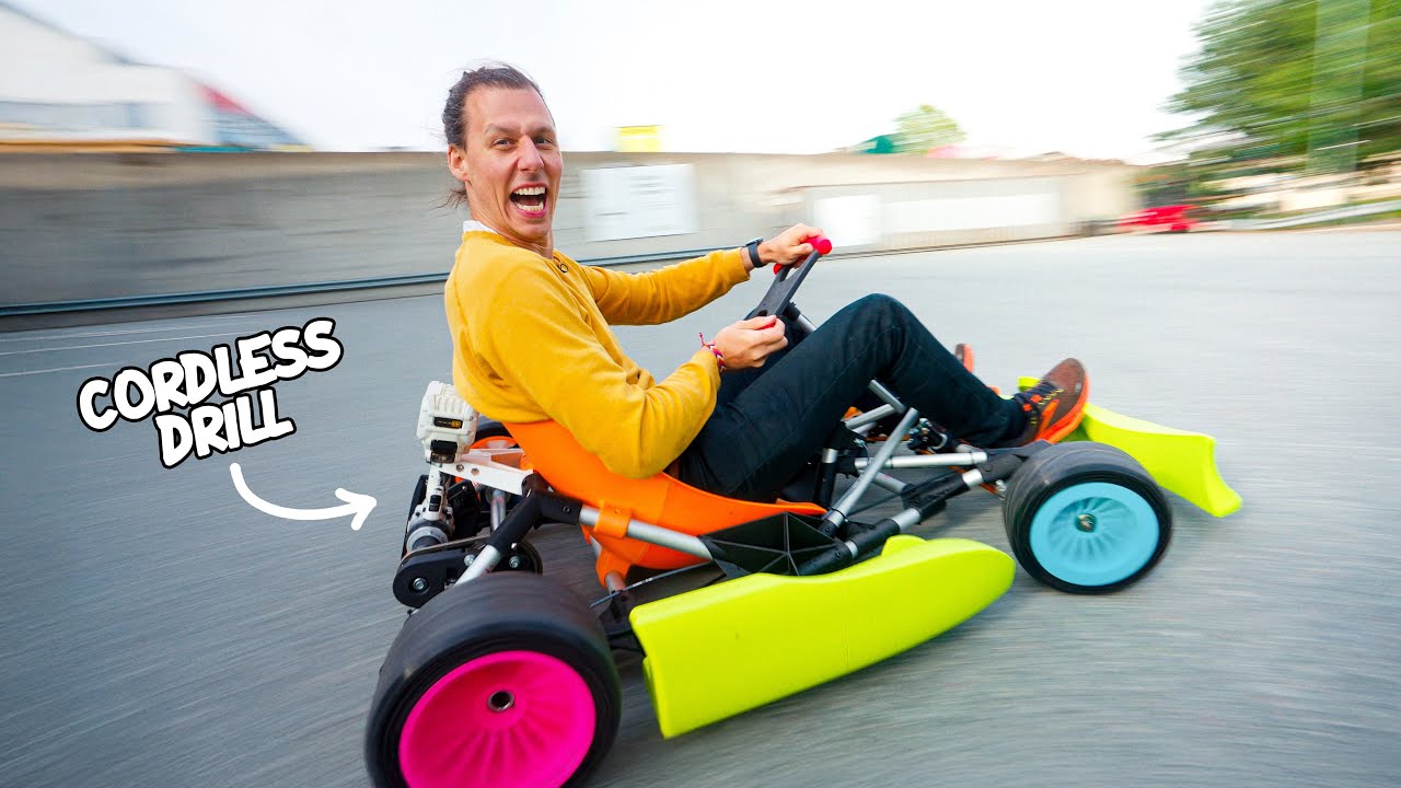 YouTube post by @achappel for Thingiverse. Caption reads: I 3D Printed a Go-kart.