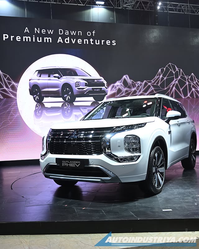 Instagram post by @autoindustriya for Mitsubishi Motors. Caption reads: Mitsubishi Motors makes its presence felt at the....