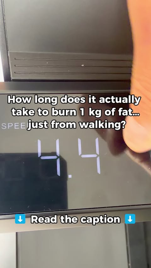 Instagram post by @ayuswellnessuk for WalkingPad. Caption reads: How long does it actually take to burn 1 kg of....