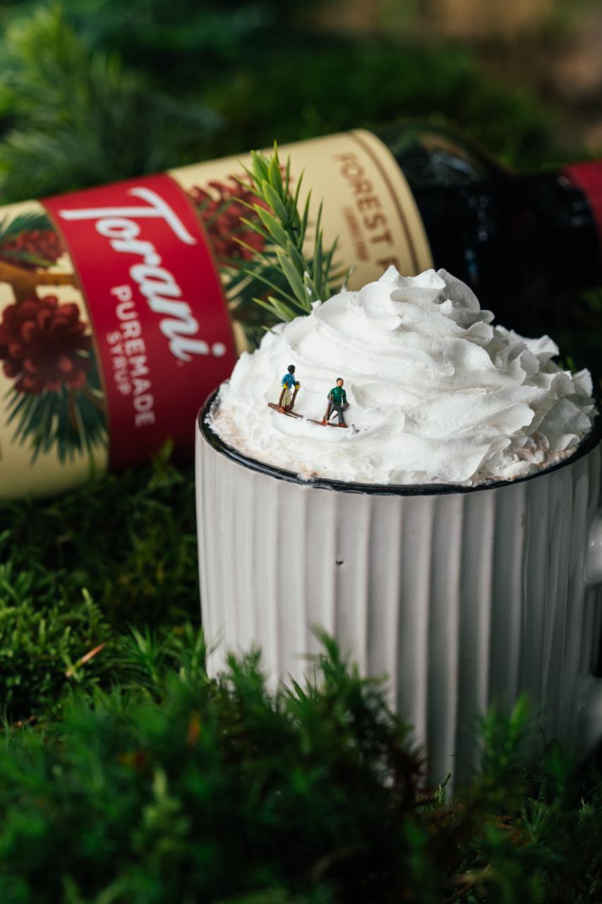 Instagram post by @erinoutdoors for Torani. Caption reads: Welcome to Forest Pine World! 🌲✨ Step into a....