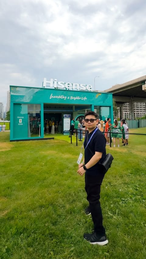 Instagram post by an influencer for Hisense Canada. Caption reads: [...] @fifaworldcup #ad #hisensecanada....