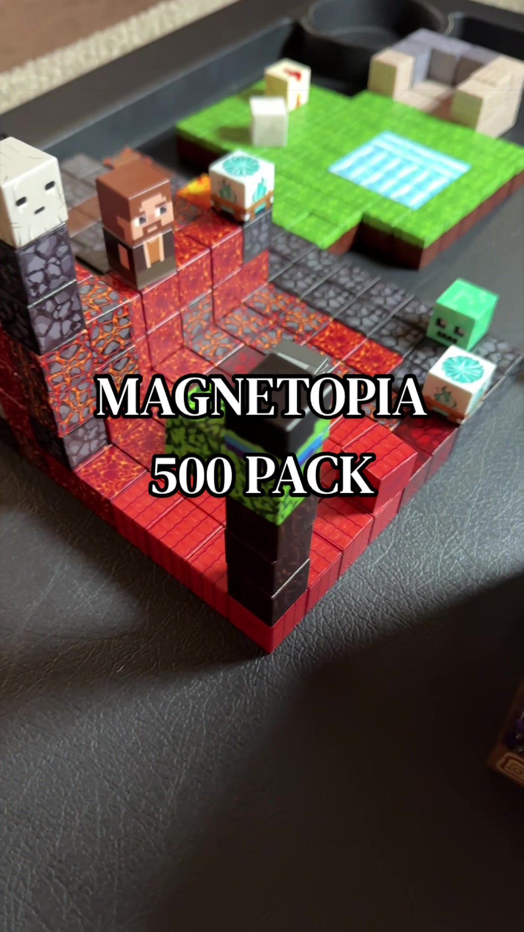 TikTok post by @kelsieraeeee for Magnetopia. Caption reads: [...] same time 🧲 #magneticblocks #blocks....