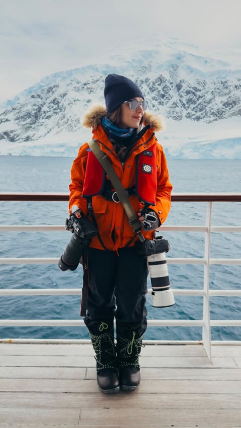 Instagram post by @_jkrow for VIVOBAREFOOT. Caption reads: When I packed for Antarctica, boots were my....