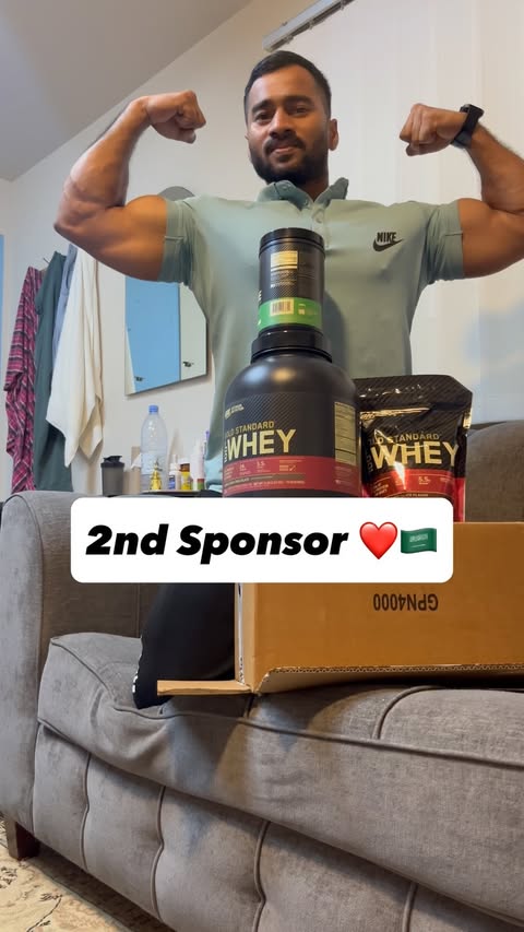 Instagram post by @sultanfitness2.0 for Optimum Nutrition. Caption reads: [...] #SaudiVlog #ONNutrition....