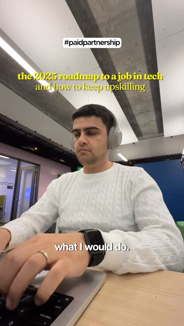 Instagram post by @nijatchats for Udemy. Caption reads: if you’re eyeing a tech career but dread the....
