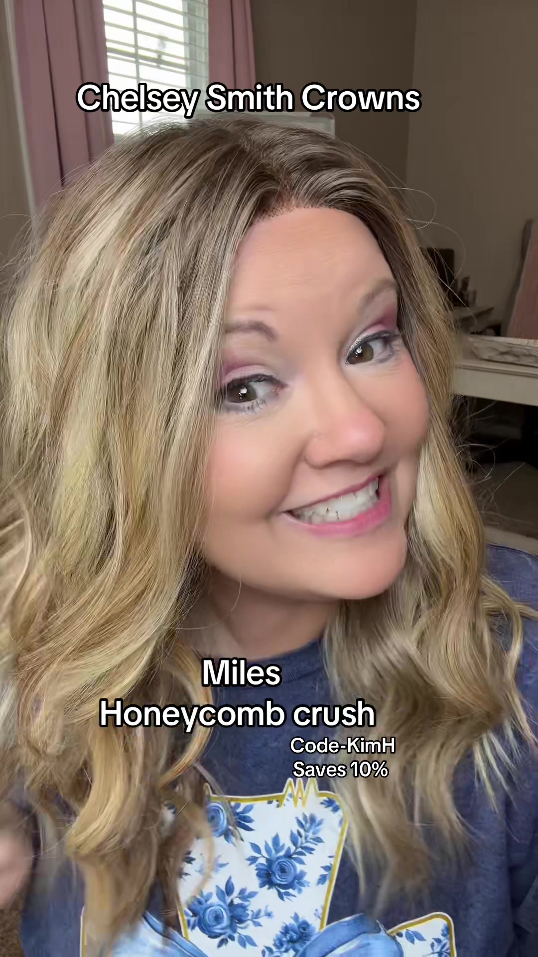 TikTok post by @kimhammcrowningaround for Chelsey Smith Cosmetics. Caption reads: [...] Smith Crowns #chelseysmithcrowns....