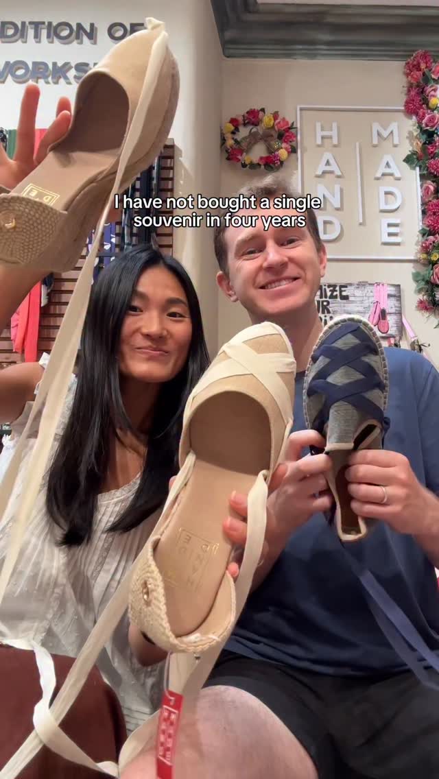 Instagram post by @claireandpeter for Viator. Caption reads: BIGGGG craft day in Barcelona with @viator📍Design....