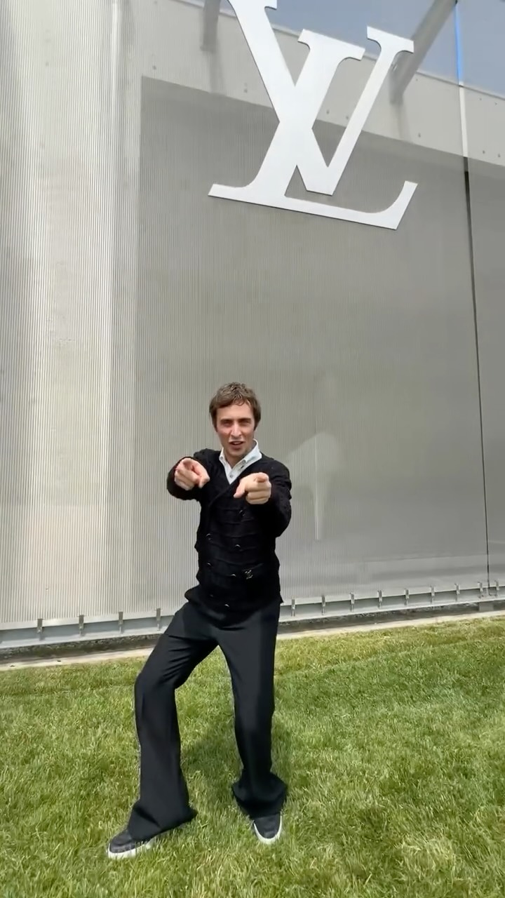 Instagram post by @mattia_stanga for Louis Vuitton. Caption reads: Un’immersione nei Mestieri d’eccellenza di @LVMH,....