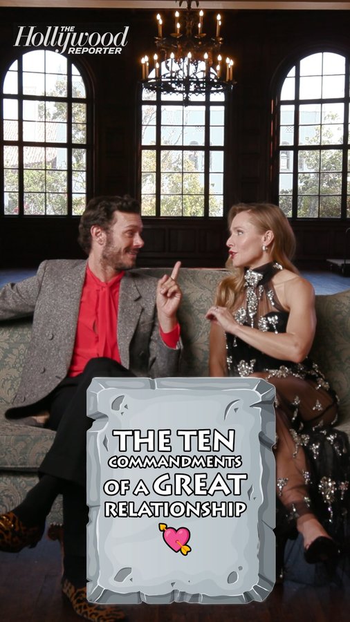 Instagram post by @ducassi for Hollywood Reporter. Caption reads: Thou shalt enjoy these nuggets of relationship....