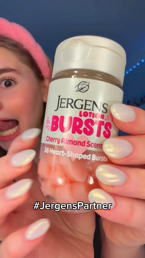 Instagram post by @preppyannafaye for Jergens US. Caption reads: [...] Lotion Bursts! Available at Walmart....
