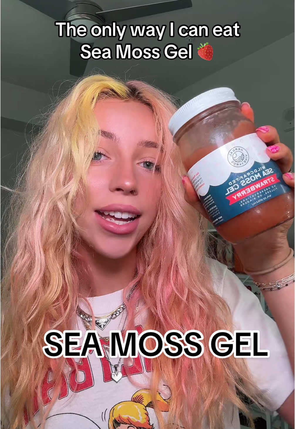 TikTok post by @carringtonchronicles for Herbal Vineyards. Caption reads: Need to restock asap I’m almost out! #seamoss....