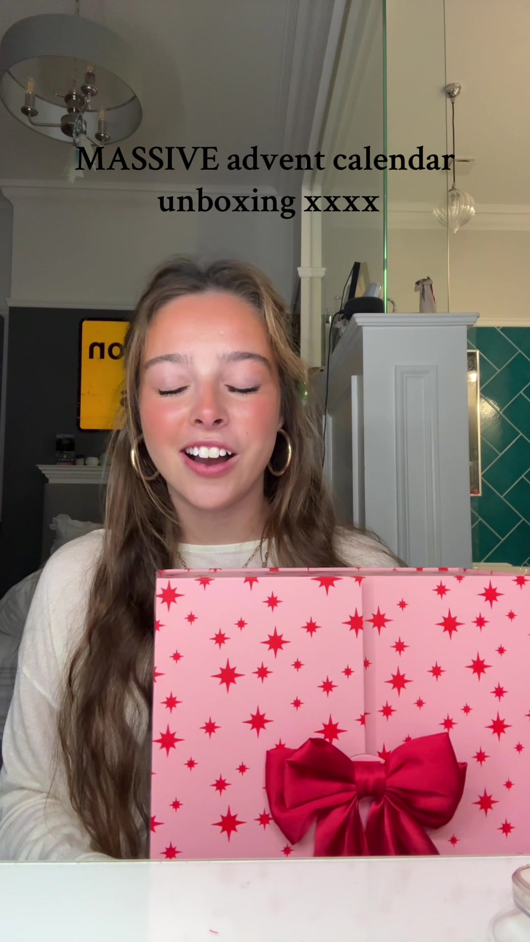 TikTok post by @teasoutfitdiaries for Bijoux De Mimi. Caption reads: @Bijoux De Mimi advent calendar unboxing!!!! [...].