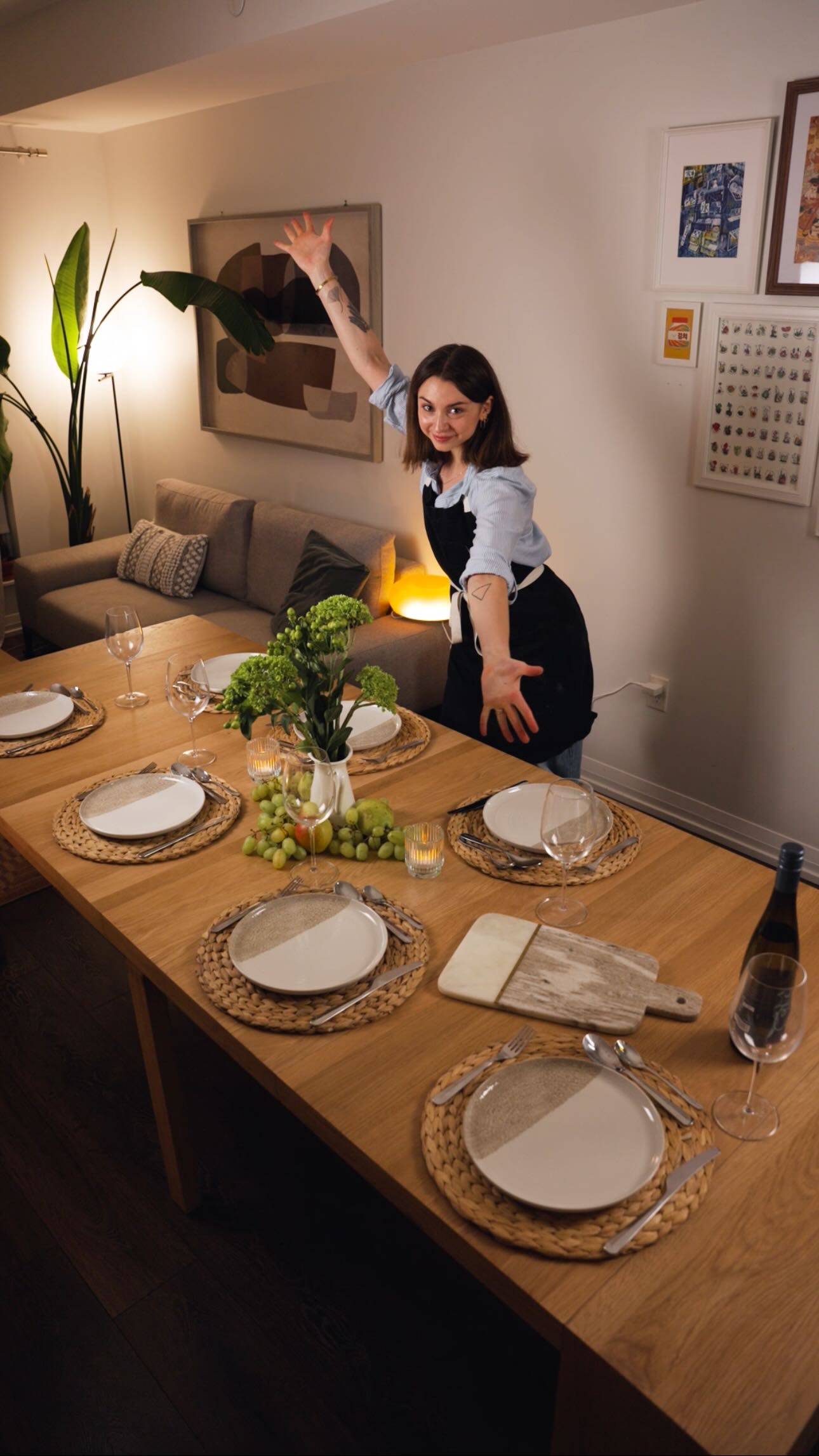 Instagram post by @eboake for Transformer Table. Caption reads: Can you believe this is my first ever dinner....