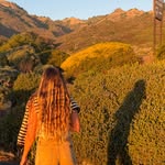 Instagram post by @wholehanna for Merry People. Caption reads: best place + best time of year in california....