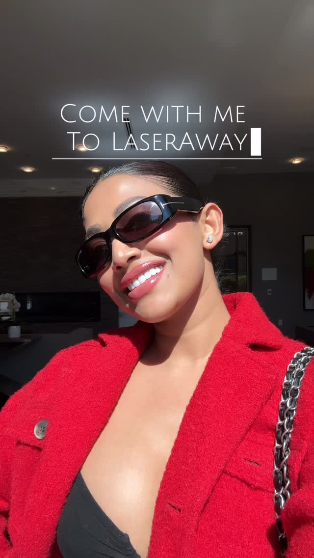 Instagram post by @p.bipasha for LaserAway. Caption reads: Today, I did my laser hair removal and my....
