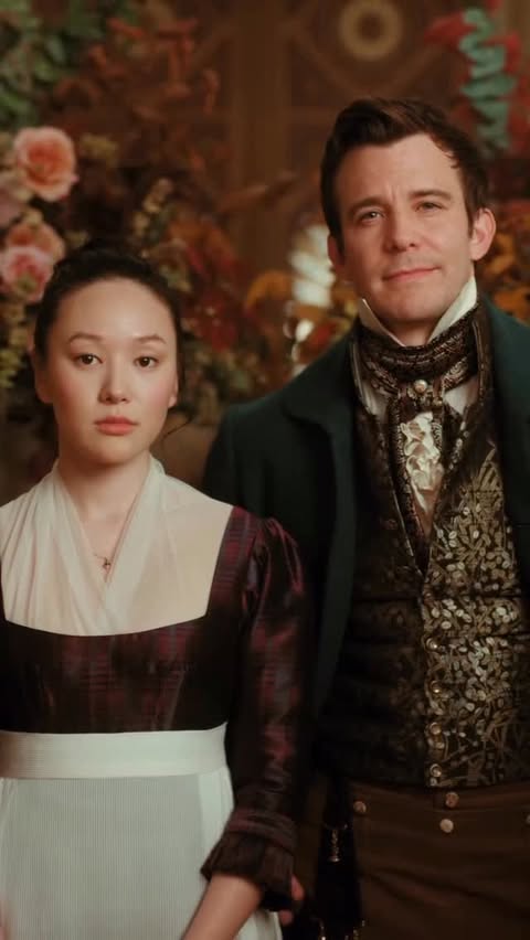 Instagram post by @luketroom for Bridgerton. Caption reads: - This season’s leads 🐝💜 Bridgerton Season 4....