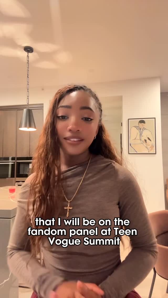 Instagram post by @leahsavajeffries for Teen Vogue. Caption reads: Don’t miss @leahsavajeffries on the fandom panel....