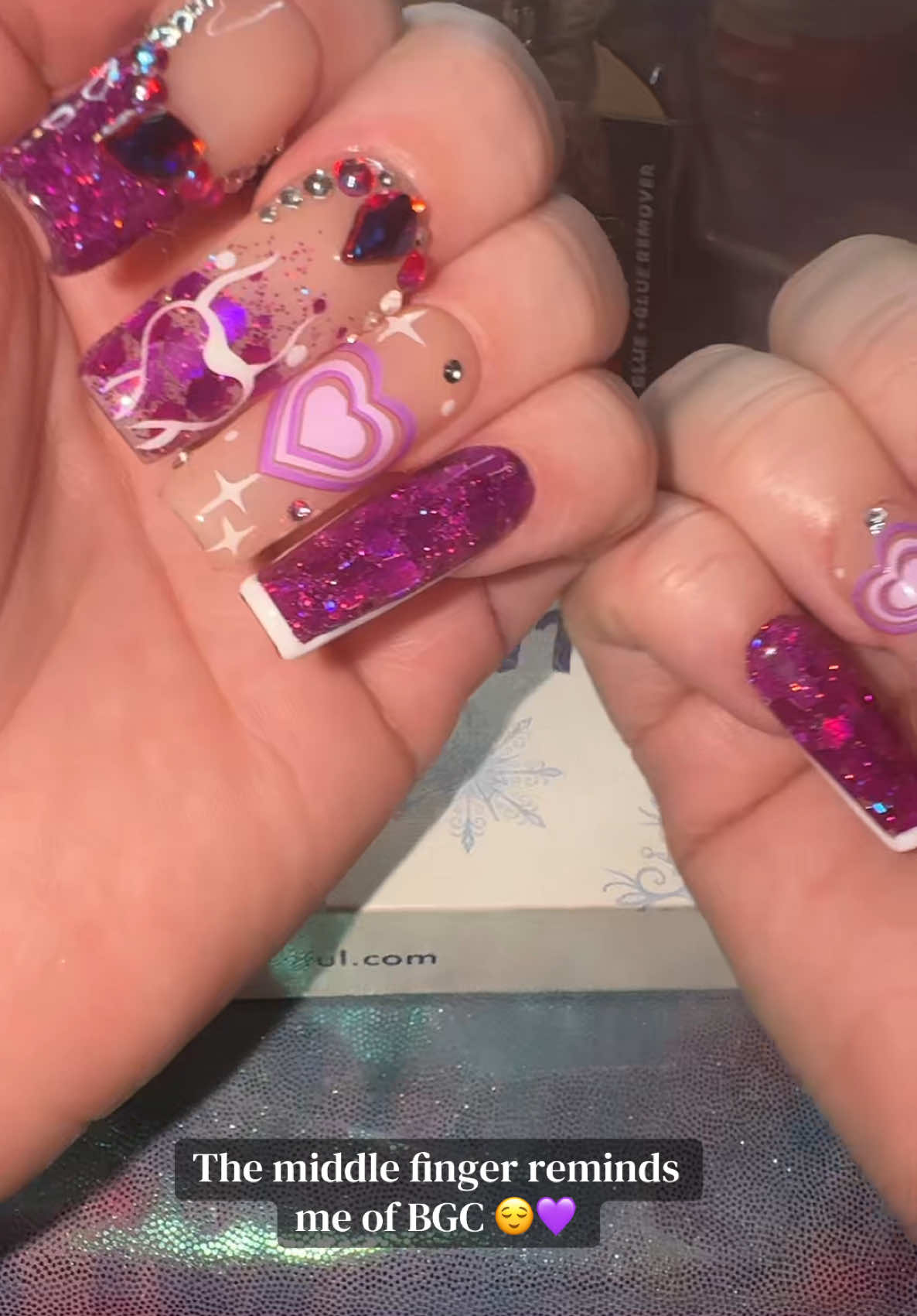 TikTok post by @mermaid.millary for LOVFUL. Caption reads: For the baddies on a budget 💅🏼 ✨ #lovfulnails....